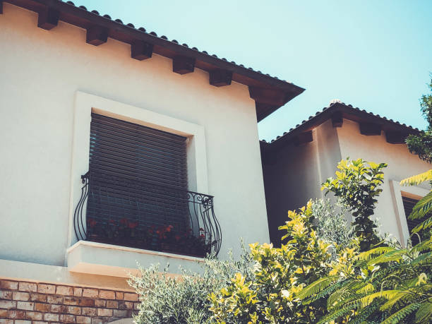 istock Private modern house balcony and  trees in Rishon Le Zion, Israel 1127505134