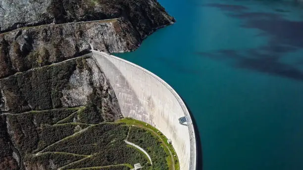Kolnbrein Dam in Carinthia, Austria.
