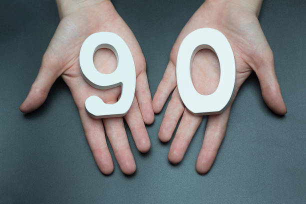 istock On the female palms figure ninety. 1127515748