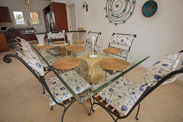 istock Interior design of luxury villa kitchen 1127517659
