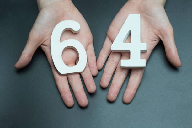istock On the female palms figure sixty-four. 1127517852