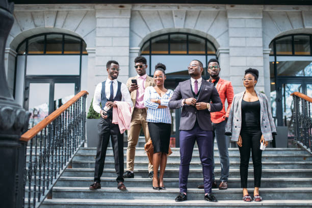 istock talented entelligent young people with their smart leader 1127518815