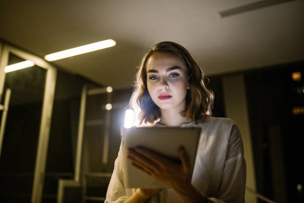 istock Beautiful young communication manager working outside her office 1127519240
