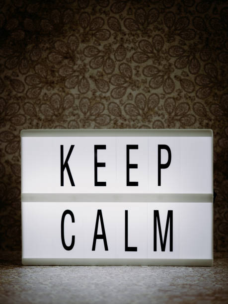 istock Lightbox with Powerful, Inspirational and Motivational Two Word Quote, Keep Calm 1127520379