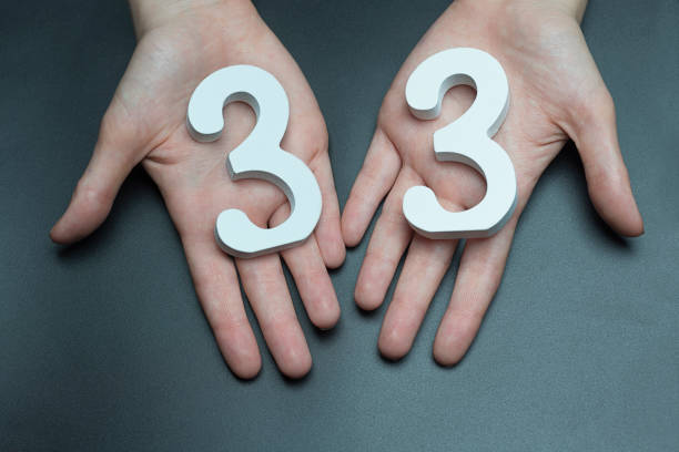 istock On the female palms figure thirty-three. 1127520832