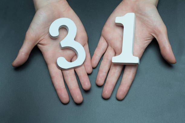 istock On the female palms figure thirty-one. 1127521070