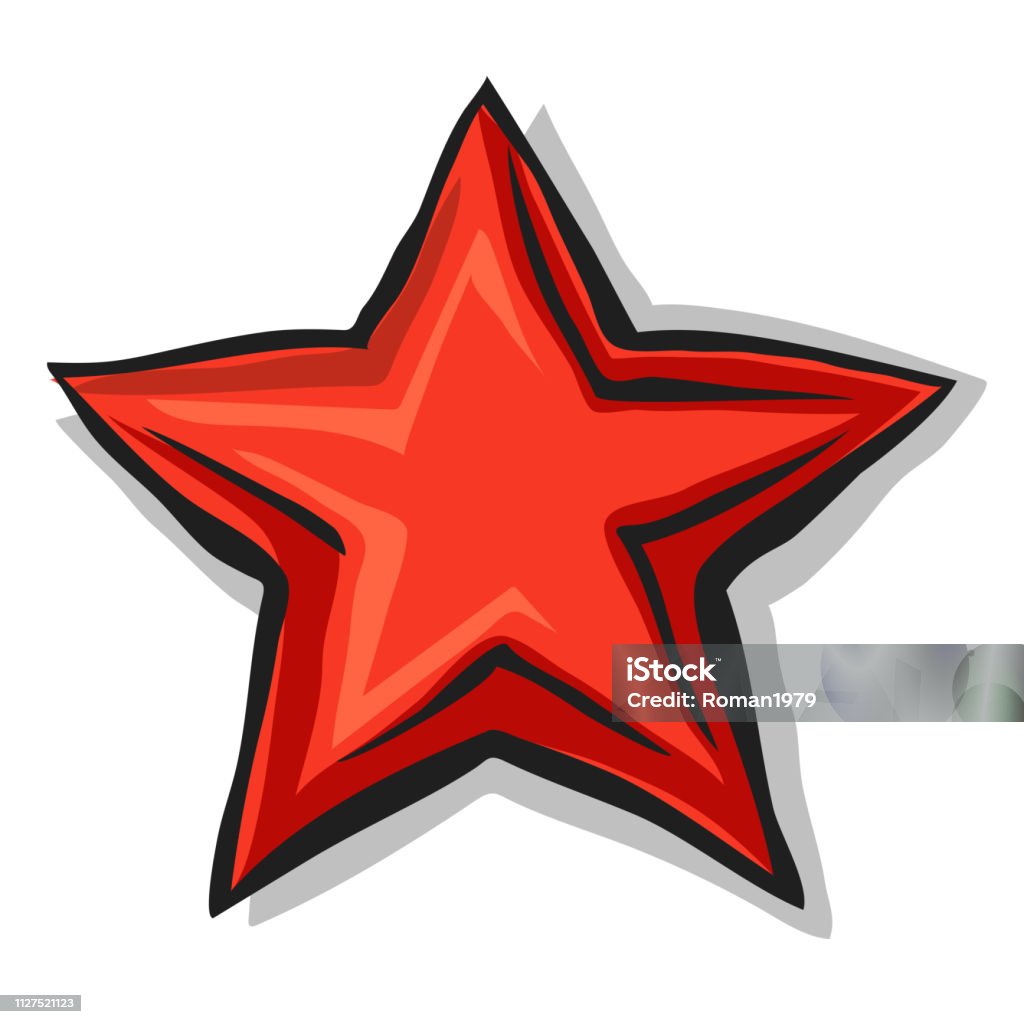 Ilustración de Estrella De Big Dibujo Animado Rojo Con Contorno Negro Y Sombra y más Vectores Libres de Derechos de Arte - iStock Ilustración de Estrella De Big Dibujo Animado Rojo Con Contorno Negro Y Sombra y más Vectores Libres de Derechos de Arte - iStock