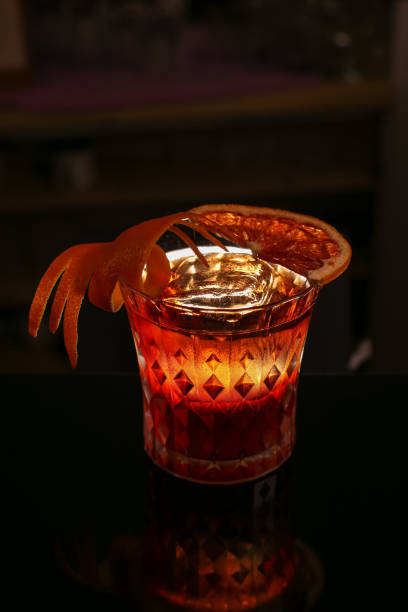 istock alocohol cocktail negroni on black surface 1127525280