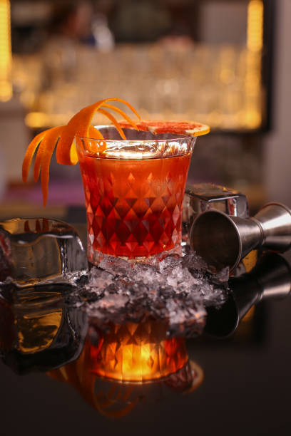 istock alocohol cocktail negroni on black surface 1127525320