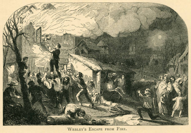 istock The Rescue of John Wesley from the Epworth Rectory Fire 1127525752