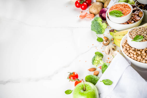 istock Good carbohydrate fiber rich food 1127528724