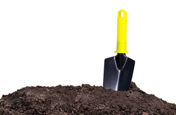 istock Garden spade in the ground 1127529402