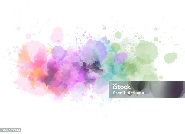 Color Line Splash Watercolor Splash Line Stock Illustration - Download Image Now ...