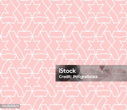 istock Seamless abstract background pattern - pink red wallpaper - vector Illustration 1127535573