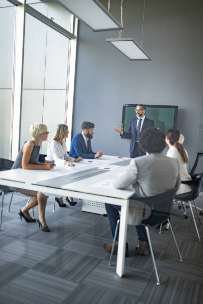 istock Business people conference in modern meeting room 1127535799