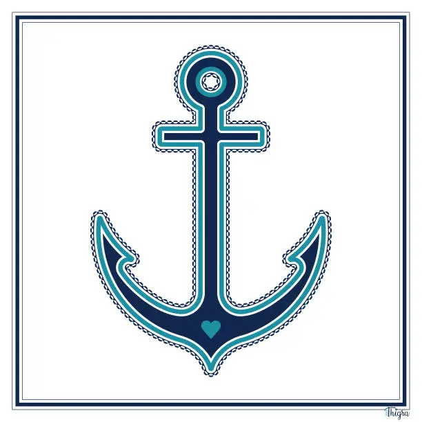 Vector illustration of Ship's Anchor