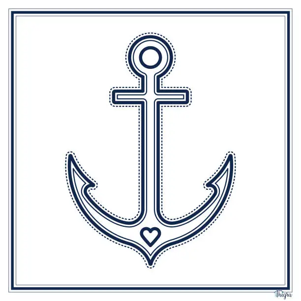 Vector illustration of Ship's Anchor