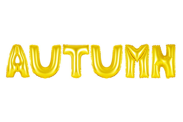 istock Gold alphabet balloons, autumn 1127543903