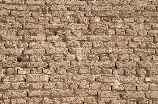 Closeup de pared de adobe antiguo, Egipto photo