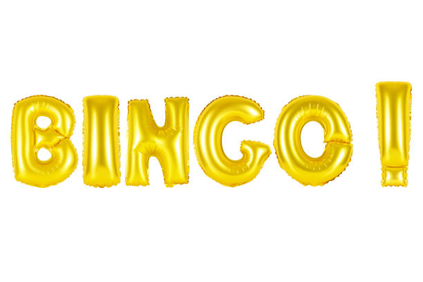 istock Gold alphabet balloons, bingo 1127544261