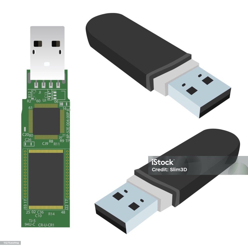 Flashdrive Component Flash Drive Stock Illustration - Download Image Now - Point of View ...