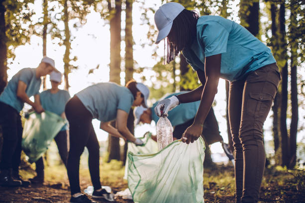 istock Volunteers cleaning the environment 1127546273
