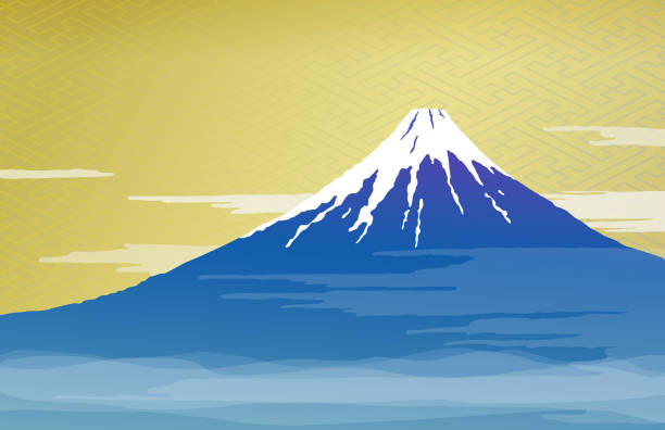 富士山と雲 - 富士山点のイラスト素材／クリップアート素材／マンガ素材／アイコン素材