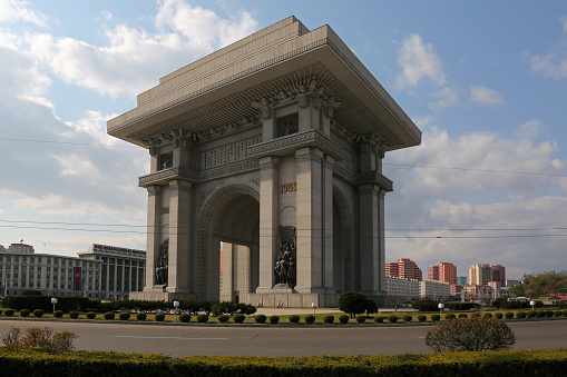 This majestic monument, built in 1982 from white granite, commemorates Kim Il Sung’s role in resisting Japanese rule between 1925 and 1945.