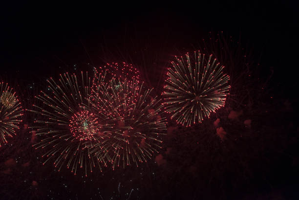 istock Fireworks in the night sky on a holiday. 1127547258