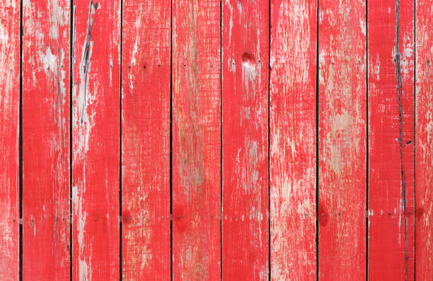 装飾や広告用グランジ古い赤い色木板のテクスチャ背景 - building exterior built structure old house ストックフォトと画像