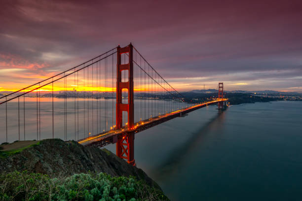 istock San Francisco and Golden Gate Bridge at sunrise. 1127550535
