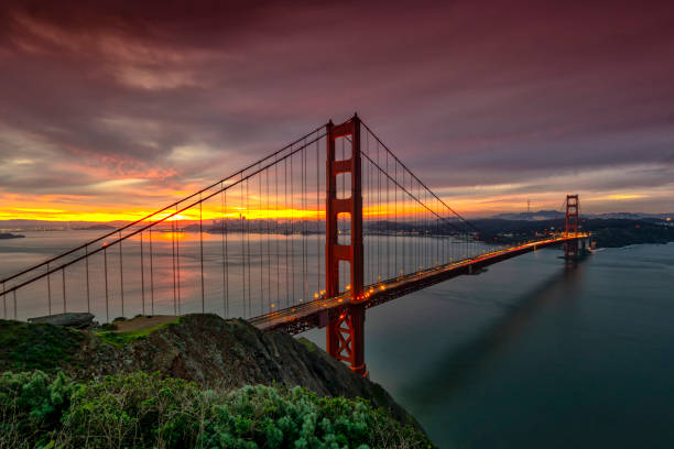 istock San Francisco and Golden Gate Bridge at sunrise. 1127550610