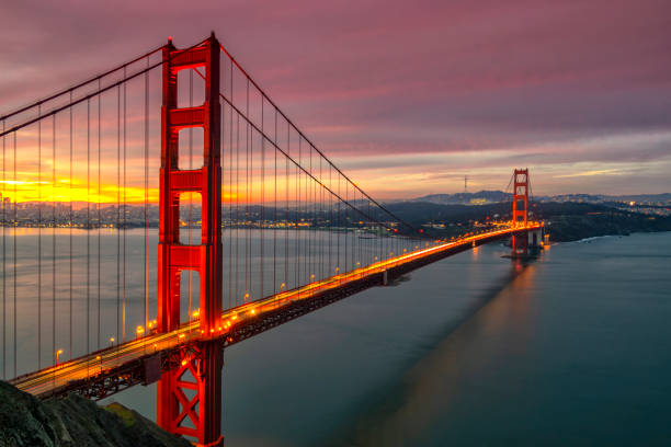 istock San Francisco and Golden Gate Bridge at sunrise. 1127550634