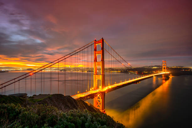 istock San Francisco and Golden Gate Bridge at sunrise. 1127550668