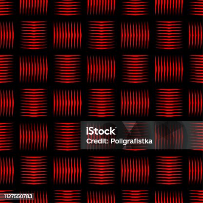 istock Seamless abstract background pattern - black red wallpaper - vector Illustration 1127550783