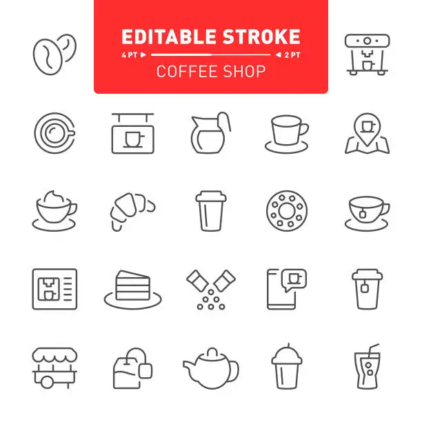 Vector illustration of Coffee Shop Icons