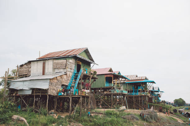istock Low Angle View Of Huts Against Clear Sky 1127556809