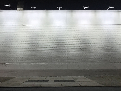 Blank illuminated wall
