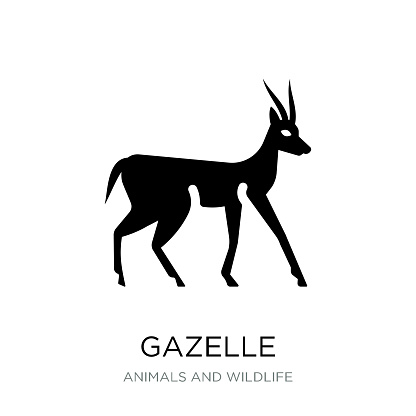 Gazelle Icon Vector On White Background Gazelle Trendy Filled Icons From  Animals And Wildlife Collection Stock Illustration - Download Image Now -  iStock
