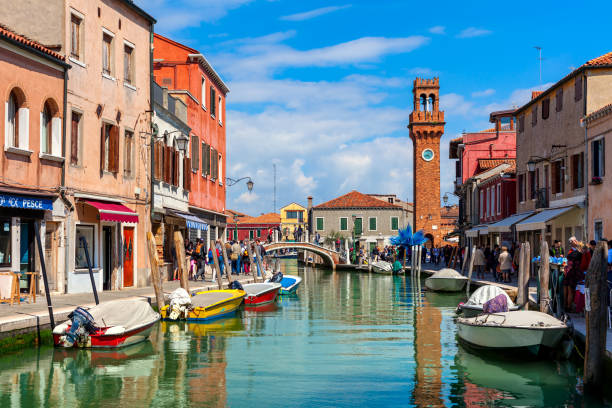 view of murano, italy. - murano imagens e fotografias de stock