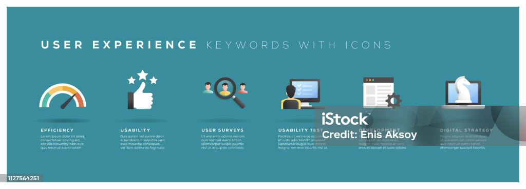 User Experience Keywords with Icons Convenience stock vector