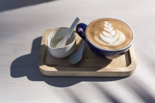 istock cup of coffee, milk coffee, latte art 1127564941