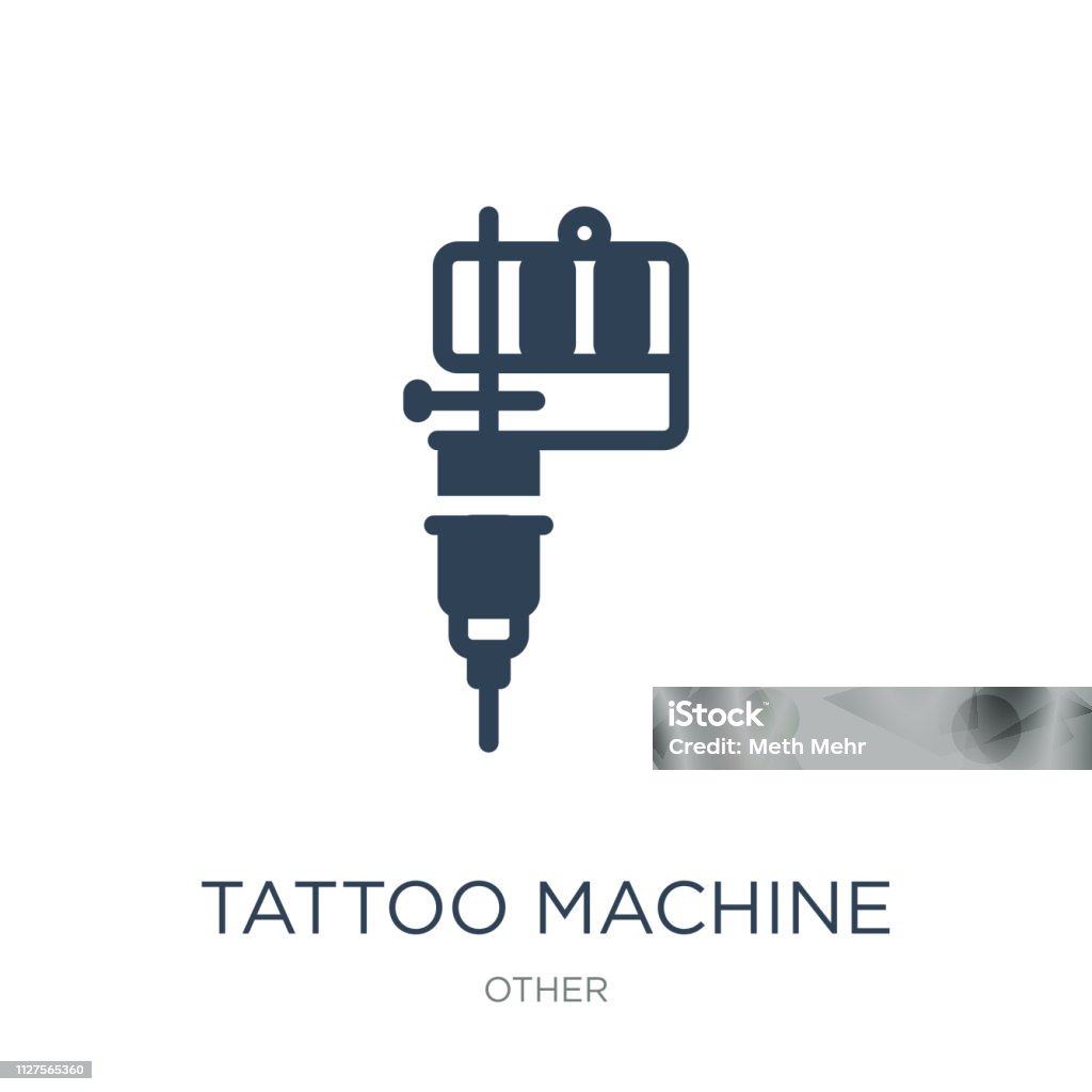 tattoo machine icon vector on white background, tattoo machine t tattoo machine icon vector on white background, tattoo machine trendy filled icons from Other collection Tattoo Machine stock vector