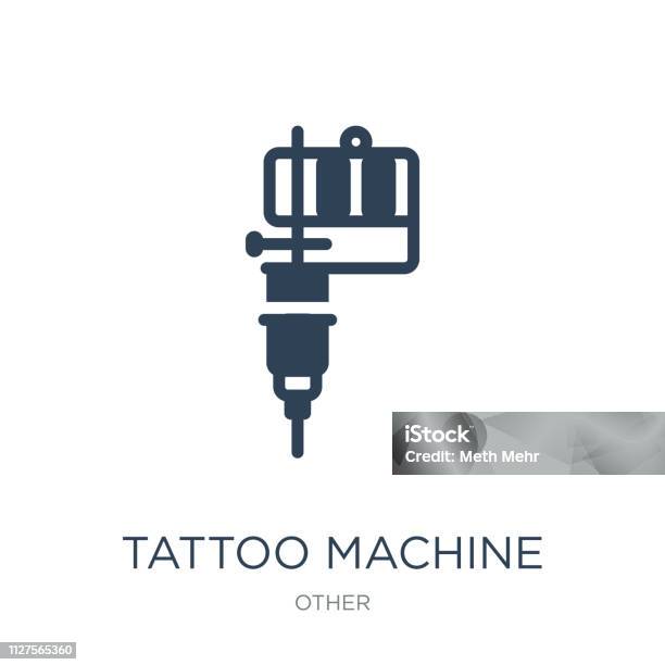 Tattoo Machine Icon Vector On White Background Tattoo Machine T Stock Illustration - Download Image Now