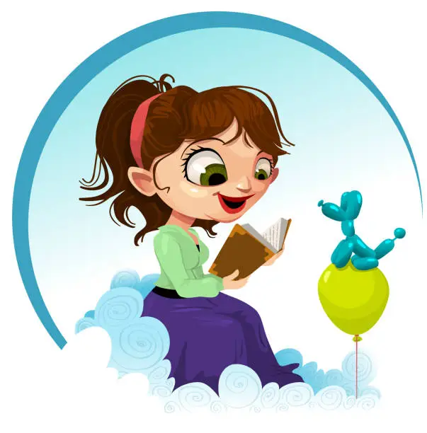 Vector illustration of Balloon Animal Storytime