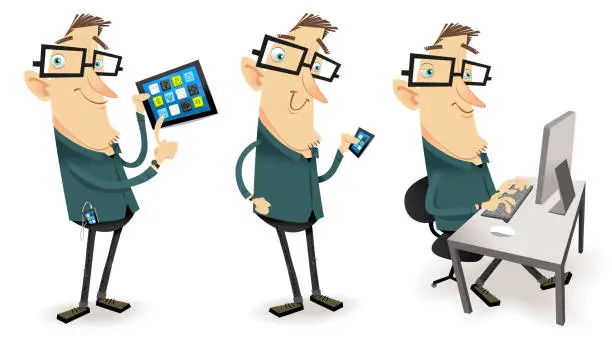Vector illustration of Tablet, smartphone, and computer developer