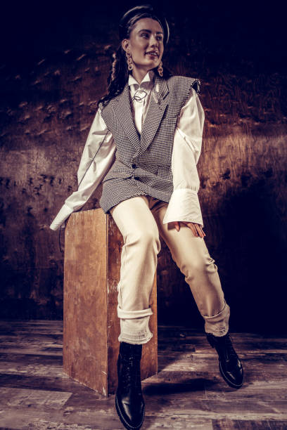 istock Joyful nice young model enjoying her job 1127575471