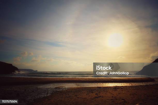 Gunwalloe Cornwall Uk Stock Photo - Download Image Now - Bay of Water, Beach, Beauty In Nature