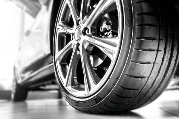New tire and rim New tire and rim alloy stock pictures, royalty-free photos & images