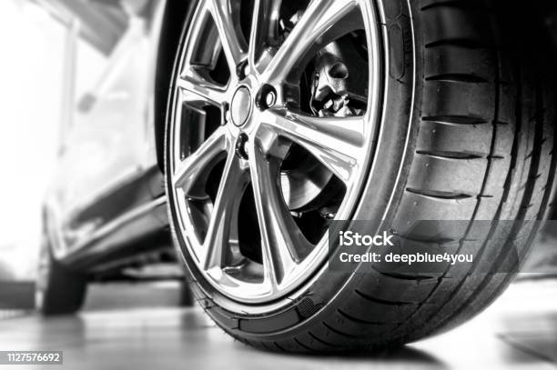 New Tire And Rim Stock Photo - Download Image Now - Tire - Vehicle Part, Car, Wheel